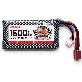 Hosim 3PCS 9125 1600mah Lipo Battery 7.4v 25C RC Cars Rechargeable Battery Pack for S920 S921 9206E 9200E 1/10 RC Truck Accessory
