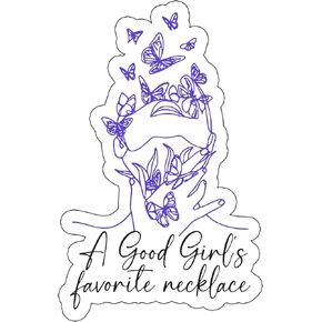 ملصق القلادة المفضلة لدى Good Girl، ملصق كتاب مضحك، ملصق كمبيوتر محمول Kindle، كتب قذرة، ملصق رومانسي داكن، قراءات، قهوة (5 بوصة)