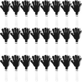 ZCYSRLQIN 24 Pcs Gold,Silver,Black Hand Clappers 7.5 Inch Clappers Noisemakers Noise Makers Party Favors Plastic Clapper Sporting Events Cheers Ball Dance Basketball Football Noisemakers