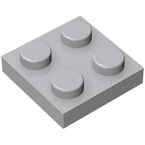Classic Bricks Plate 2x2, 100 Piece, Compatible with Lego Parts and Pieces 3022, Creative Play Set - 100% Compatible with Lego and All Major Brick Brands(Colour:Apricot Yellow)