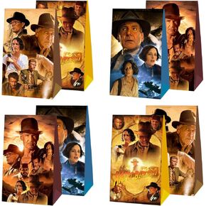 12pcs Indiana Jones Party Favor Gift Bags, Indiana Jones Birthday Party Supplies for Indiana Jones Party Decorations in Kuwait