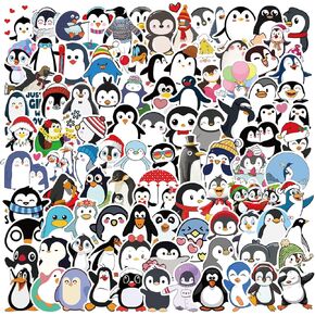 100 قطعة من ستيكرات لاصقة بتصميم بطريق كرتوني لطيف مقاوم للماء، ملصقات فينيل لزجاجة المياه واللابتوب والجوال ولوح التزلج للمراهقين والبنات والاطفال in Kuwait
