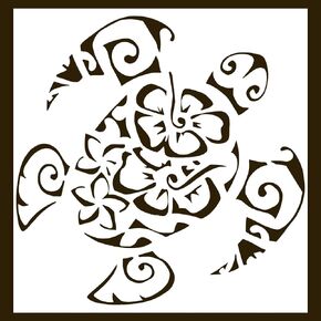 Turtle Stencil, Sea Turtle Stencil, Halloween Stencils for Painting on Wood, Canvas, Paper, Fabric, Wall, Furniture - 5.5x5.5 inch in Saudi Arabia
