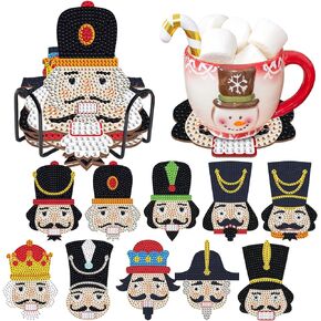 Viprest 10 Pcs Christmas Snowman Diamond Painting Coasters Kits Winter Diamond Art Coasters with Holder Snowman DIY Coasters for Beginners Adults and Kids Art Craft Supplies Gift in Kuwait