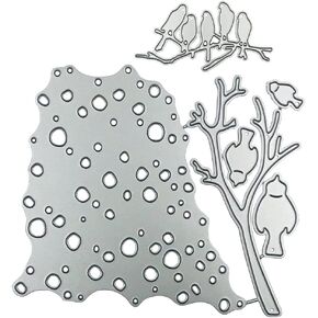 2 PCS Die Cuts for Card Making, AFUNTA Bird Tree Metal Die Cuts Bird Cutting Dies Supplies Embossing Stencils for DIY Scrapbook Album Decorative, Christmas Scrapbook Card Making in Kuwait