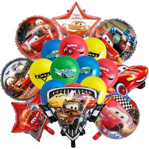 28Pcs Cars Birthday Party Supplies Cars Lightning McQueen  Foil Balloons for Kids Birthday Baby Shower Cars Theme Party Decorations  in Kuwait