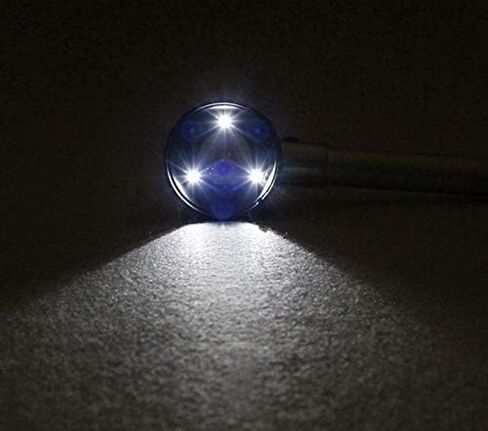 نظارات مكبرة بمقياس 10X 30X مع مسطرة إضاءة LED عدسة مكبرة معدنية لعملات النسيج وطوابع العملات خريطة المجوهرات وحقيبة يد in Kuwait