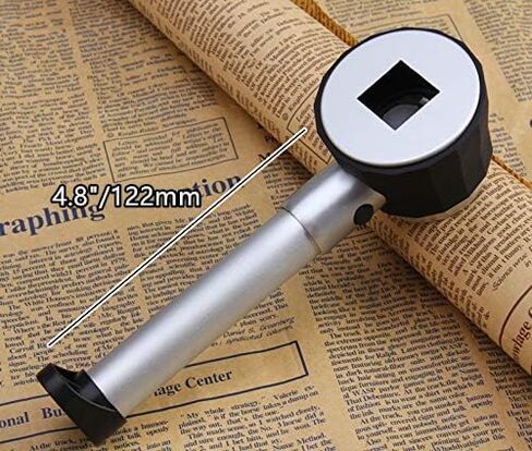 نظارات مكبرة بمقياس 10X 30X مع مسطرة إضاءة LED عدسة مكبرة معدنية لعملات النسيج وطوابع العملات خريطة المجوهرات وحقيبة يد in Kuwait