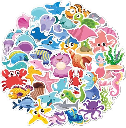 50PCS Axolotl Stickers for Kids, Water Bottles Stickers Vinyl for Girls Phone/Laptop/Luggage in Kuwait