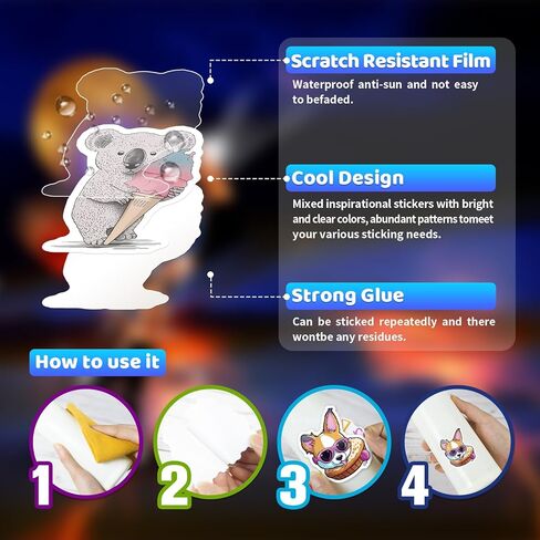 مجموعة ملصقات دونات جميلة للاحتفال من لاجوم دريم بوت لتزيين الحفلات ومكافآت المعلمين - 50 قطعة in Kuwait