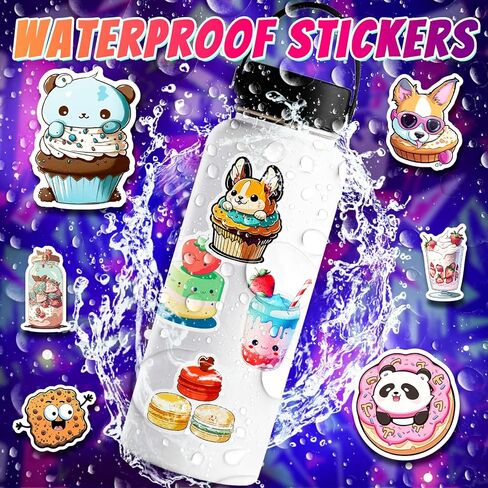 مجموعة ملصقات دونات جميلة للاحتفال من لاجوم دريم بوت لتزيين الحفلات ومكافآت المعلمين - 50 قطعة in Kuwait