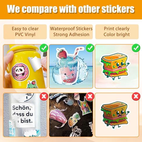 مجموعة ملصقات دونات جميلة للاحتفال من لاجوم دريم بوت لتزيين الحفلات ومكافآت المعلمين - 50 قطعة in Kuwait