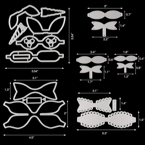 قطع معدنية مقوسة من المعدن من OOTSR ، استنسل قطع القالب، أداة نقش لعمل فيونكة الشعر سجل القصاصات صناعة يدوية وتغليف الهدايا in Kuwait