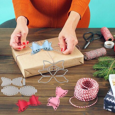 قطع معدنية مقوسة من المعدن من OOTSR ، استنسل قطع القالب، أداة نقش لعمل فيونكة الشعر سجل القصاصات صناعة يدوية وتغليف الهدايا in Kuwait