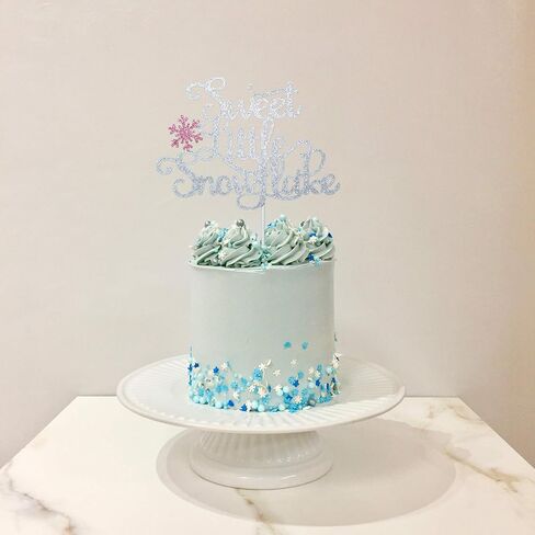 زينة كعك صغيرة لامعة سويت ليتل ندفة الثلج باللون الوردي لتزيين حفلات عيد الميلاد الأول وندفة الثلج in Kuwait