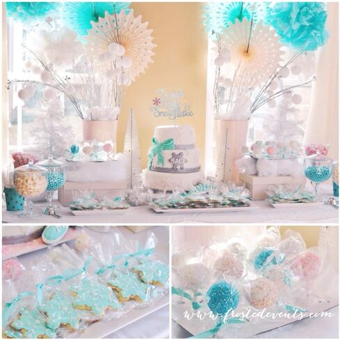 زينة كعك صغيرة لامعة سويت ليتل ندفة الثلج باللون الوردي لتزيين حفلات عيد الميلاد الأول وندفة الثلج in Kuwait