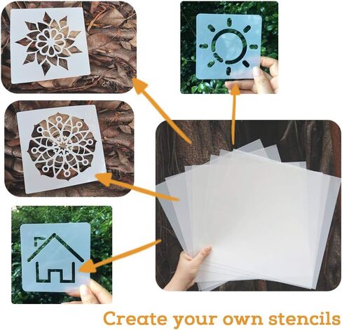 15 قطعة من ورق الاستنسل من المايلار فارغ من بايسدي، 10 مل 20 سم × 20 سم in Kuwait