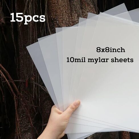 15 قطعة من ورق الاستنسل من المايلار فارغ من بايسدي، 10 مل 20 سم × 20 سم in Kuwait