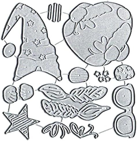 America Gnomes Metal Die Cuts Cutting Dies, DIY Crafts Template America Gnomes Paper Cards Cutting Dies Cut Stencils for DIY Embossing Card Making Book Tags Decorative Paper Dies Scrapbooking in Saudi Arabia