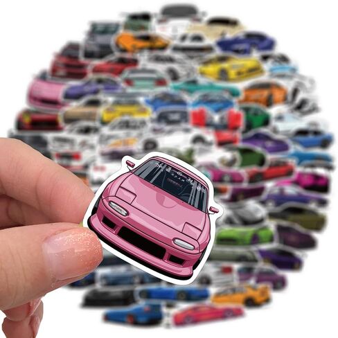 ملصقات السيارات 100 قطعة من ملصقات نمط الشاحنة الرائعة المقاومة للماء لحافظة الهاتف المحمول in Kuwait