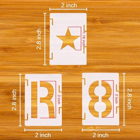 Letter Stencils Symbol Numbers Craft Stencils for Painting 42 Pcs Reusable Alphabet Templates 2 Inch Interlocking Stencil Kit for Painting,DIY Art in Kuwait