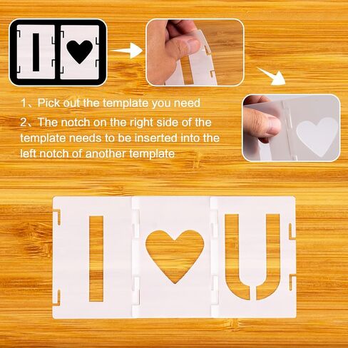 Letter Stencils Symbol Numbers Craft Stencils for Painting 42 Pcs Reusable Alphabet Templates 2 Inch Interlocking Stencil Kit for Painting,DIY Art in Kuwait