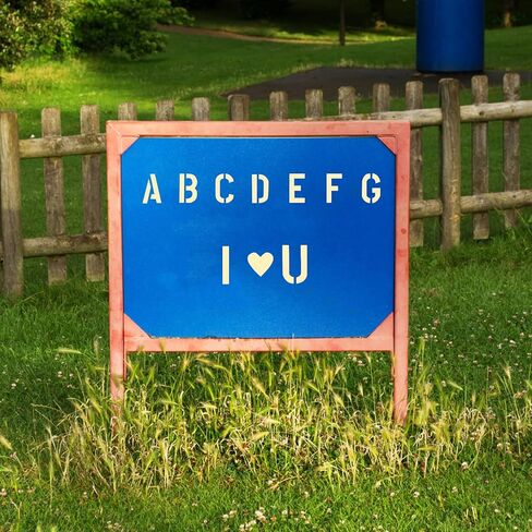 Letter Stencils Symbol Numbers Craft Stencils for Painting 42 Pcs Reusable Alphabet Templates 2 Inch Interlocking Stencil Kit for Painting,DIY Art in Kuwait