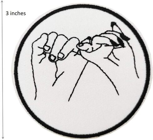 Valentines Day Gifts for Classroom, Pinky Swear Embroidered Iron on Patch in Saudi Arabia