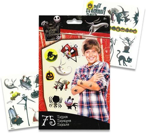 حزمة لوازم الحفلات ملصقات وشوم مؤقتة نايتمير بيفور كريسماس in Kuwait