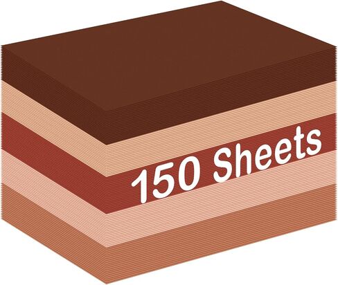 Sabary 150 Pieces Multicultural Construction Paper 12 x 18" Assorted Colors Skin Tone Designs Paper for Kids Scrapbook Cut Out Craft School Group Classroom Home, 5 Colors in Saudi Arabia