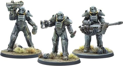 Modiphius Entertainment Ltd Fallout Wasteland Warfare: Brotherhood of Steel - Heavy Armor (T45) - 3 Miniatures, 32mm Unpainted Figures in Saudi Arabia