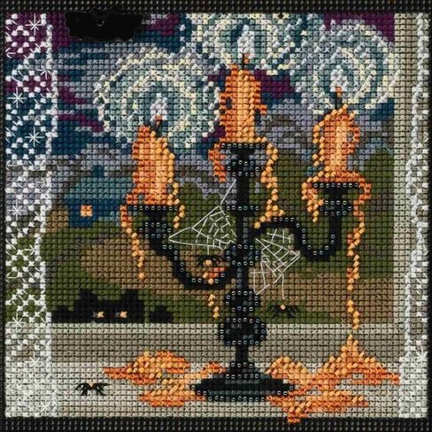 Mill Hill Midnight Glow Beaded Counted Cross Stitch Halloween Kit 2018 Buttons & Beads Autumn MH141826 in Saudi Arabia
