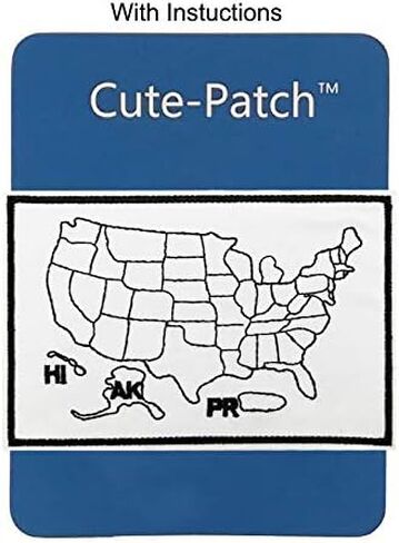 Cute-Patch 5" Large States Travel Tracker Map Embroidered Iron On Patch Coloring Poster in Saudi Arabia