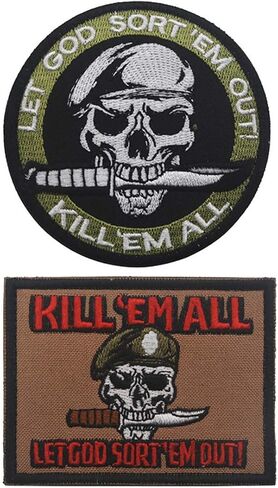 OYSTERBOY Kill'Em All let god sort'em Out! Tactical Patch 2pcs (Hook Backing) in Saudi Arabia