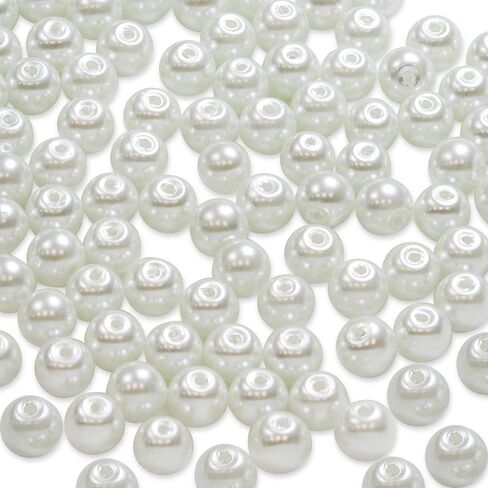 Expo International 8mm Natural Glass Pearl Beads on 30-Inch Strand Tulle in Saudi Arabia
