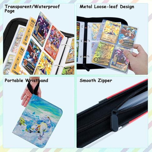 حافظة بطاقات تجارية، حافظة بطاقات ألبوم بسحاب 440 جيبًا مع دفتر بطاقات لهواة التجميع in Kuwait