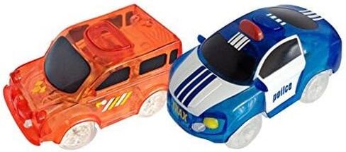Mindscope Twister Tracks Neon Glow in The Dark Add On Emergency Car Series Set of 2 (Police Car and Fire Truck) in Kuwait