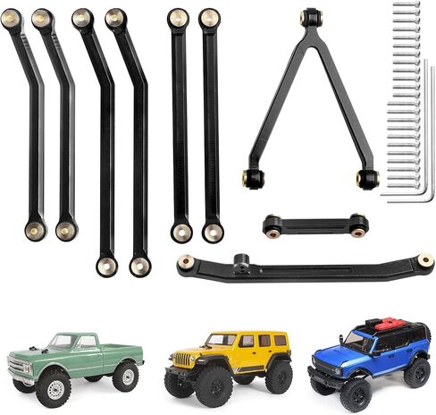 HobbyPark SCX24 Chevrolet C10 Links Set High Clearance Aluminum Steering Linkage for Axial SCX24 C10 Upgrades Replacement Parts in Saudi Arabia