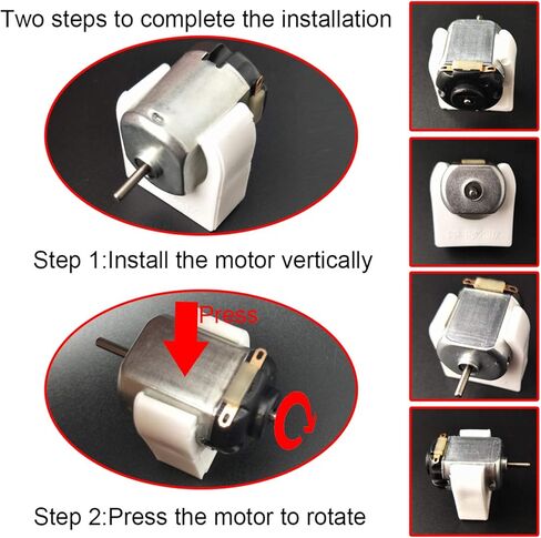 ايوداكس محرك كهربائي صغير مستطيل بتيار مستمر 1.5-3 فولت 24000 دورة في الدقيقة مع اسلاك رصاص 9.8 انش مع 2 × 1.5 فولت بطارية AA وحامل دعامة تثبيت المحرك للالعاب التي تصنعها بنفسك in Kuwait