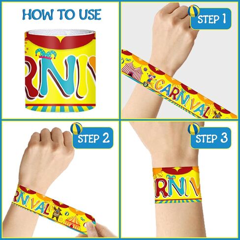 YYMYMGJ كرنفال هدايا الحفلات 86 قطعة من أساور صفعة السيرك كرنفال للأطفال كرنفال مهرج حيوان موضوع زينة حفلات أعياد الميلاد لوازم جوائز استحمام الطفل الفصول الدراسية مكافآت الهدايا in Kuwait