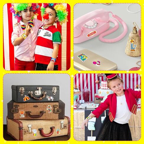 YYMYMGJ كرنفال هدايا الحفلات 86 قطعة من أساور صفعة السيرك كرنفال للأطفال كرنفال مهرج حيوان موضوع زينة حفلات أعياد الميلاد لوازم جوائز استحمام الطفل الفصول الدراسية مكافآت الهدايا in Kuwait