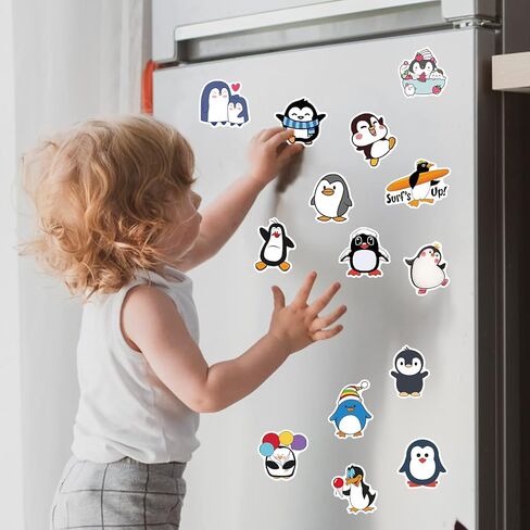 100 قطعة من ستيكرات لاصقة بتصميم بطريق كرتوني لطيف مقاوم للماء، ملصقات فينيل لزجاجة المياه واللابتوب والجوال ولوح التزلج للمراهقين والبنات والاطفال in Kuwait