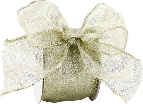 HUIHUANG Blue Wire Ribbon 2.5 inch Metallic Crinkle Dusty Blue Wired Ribbon for Bows Making Gift Wrapping Wreaths Holiday Home Decor DIY Crafts Christmas Tree Bows -10 Yards in Kuwait