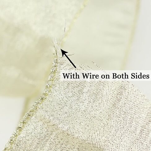 HUIHUANG Blue Wire Ribbon 2.5 inch Metallic Crinkle Dusty Blue Wired Ribbon for Bows Making Gift Wrapping Wreaths Holiday Home Decor DIY Crafts Christmas Tree Bows -10 Yards in Kuwait