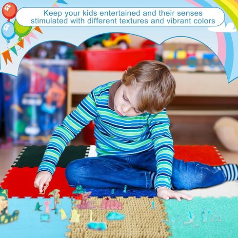 Shappy 9 قطع بلاط الأرضيات الحسية للأطفال الحصير الحسية سجادة الأرضية الحسية لغز البلاط الحسي للأطفال in Saudi Arabia