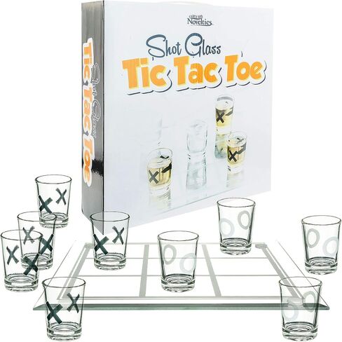 Fairly Odd Novelties Shot Glass Tic Tac Toe Fun Party Board Drinking Game for Two/Couples, Clear, One Size in Saudi Arabia