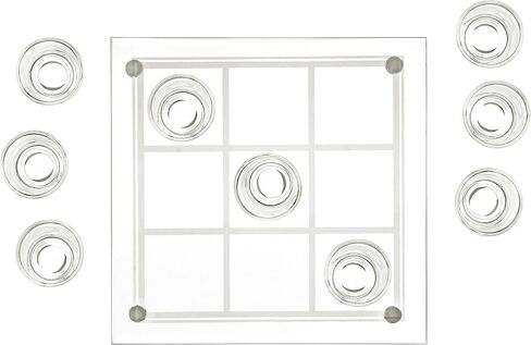 Fairly Odd Novelties Shot Glass Tic Tac Toe Fun Party Board Drinking Game for Two/Couples, Clear, One Size in Saudi Arabia