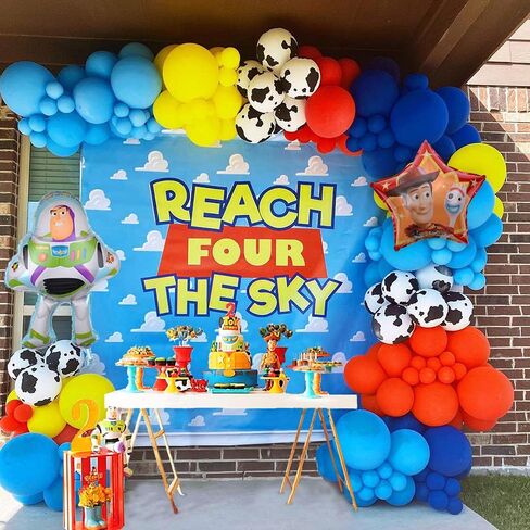 Toy Inspired Story Birthday Party Supplies-155 Pcs of Toy Story Balloon Garland Set Toy Story Aluminum Film Balloon Latex Balloon for Kid's Party,Shower,Celebration in Kuwait