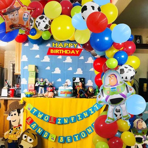 Toy Inspired Story Birthday Party Supplies-155 Pcs of Toy Story Balloon Garland Set Toy Story Aluminum Film Balloon Latex Balloon for Kid's Party,Shower,Celebration in Kuwait