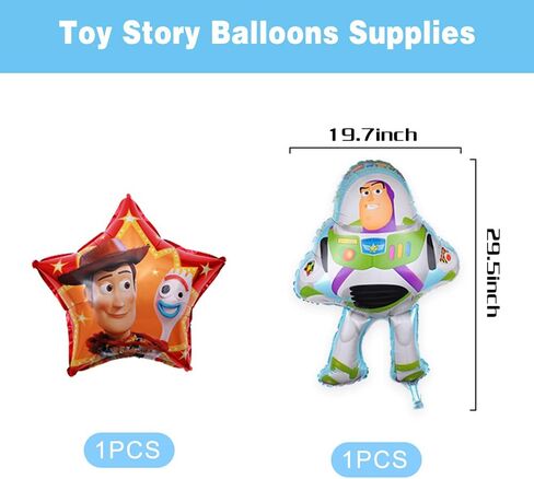 Toy Inspired Story Birthday Party Supplies-155 Pcs of Toy Story Balloon Garland Set Toy Story Aluminum Film Balloon Latex Balloon for Kid's Party,Shower,Celebration in Kuwait